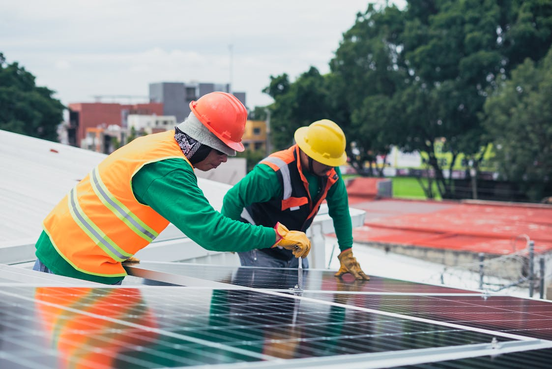 Solar installation workers